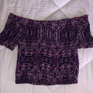 Off the shoulder crop top